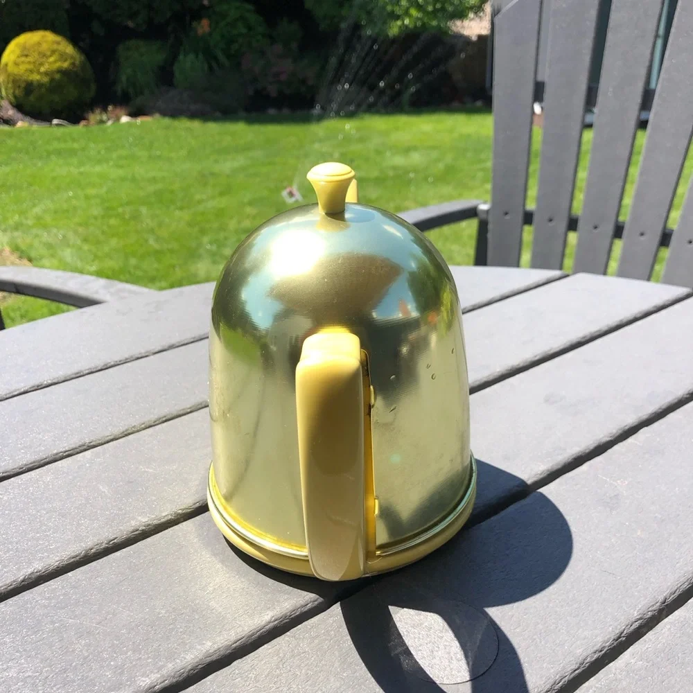 Vintage Hall pottery teapot MCM with aluminum felt lined warming cover- USA made